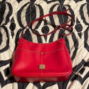Awesome bright red dooney and bourke crossbody purse